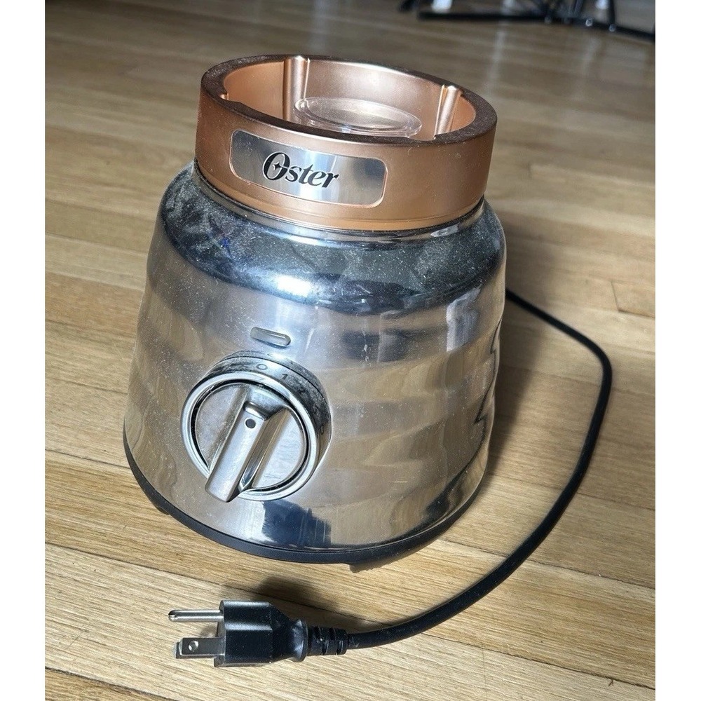 VTG Oster Beehive Blender Base + Plastic Cap Shield Parts Chrome & Copper Finish